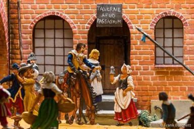 Ausschnitt aus dem Diorama "Zur Fähre" 1628 in Stralsund, 30 mm Figuren, Foto F. Burchett
