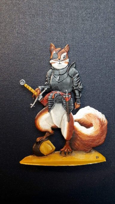 Kampfhörnchen, 80 mm Figur.