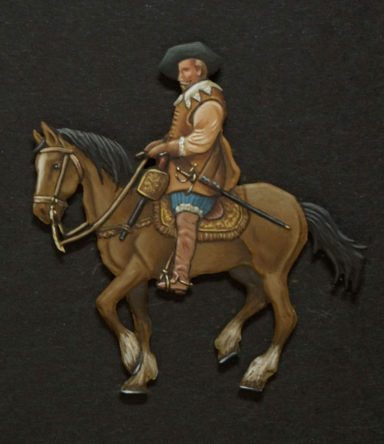 Gustav II. Adolf König von Schweden, 30 mm Figur, Bemalung J. F. E. Piriz, Spanien.