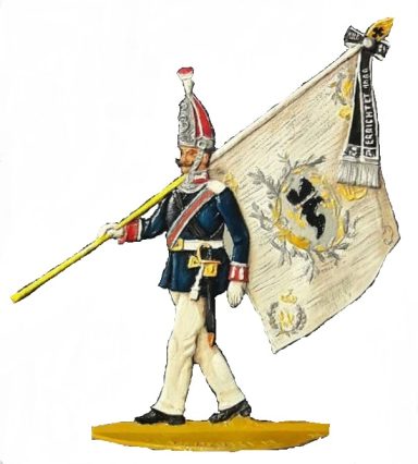 Fahnenträger, 1. Garde-Regiment zu Fuß 1900, Figur 45 mm